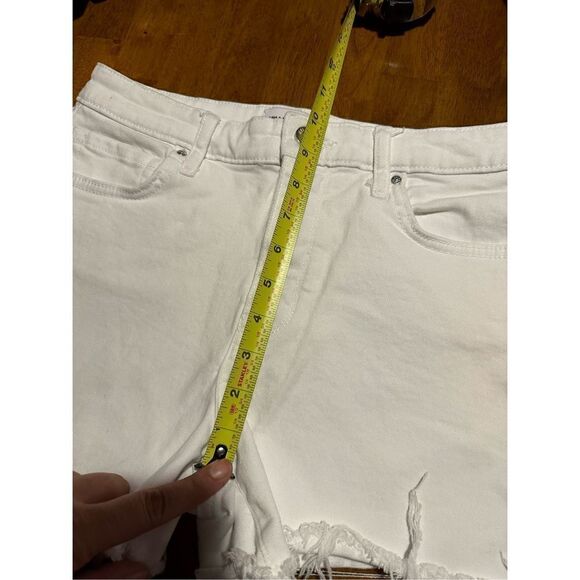 William Rast Womens Cut Off Distressed High Rise White Shorts Stretch Size 27 - Picture 9 of 11
